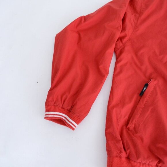 Vintage Reebok Red White Half Zip Nylon Lined Pull Over Windbreaker Jacket Large - Picture 9 of 11